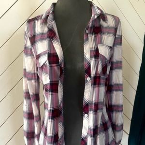 Plum Plaid Top